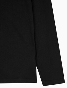 Buy 남녀공용 2PACK 릴렉스핏 모노그램 로고 긴팔 티셔츠 in color CK BLACK