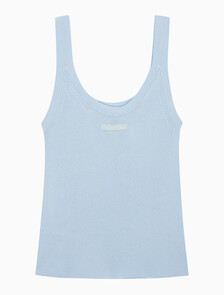 Buy 여성 비스코스 립 탱크 in color HALOGEN BLUE