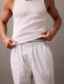 Buy 남성 코튼 코플린 팬츠 in color STEADY STRIPE GRISAILLE