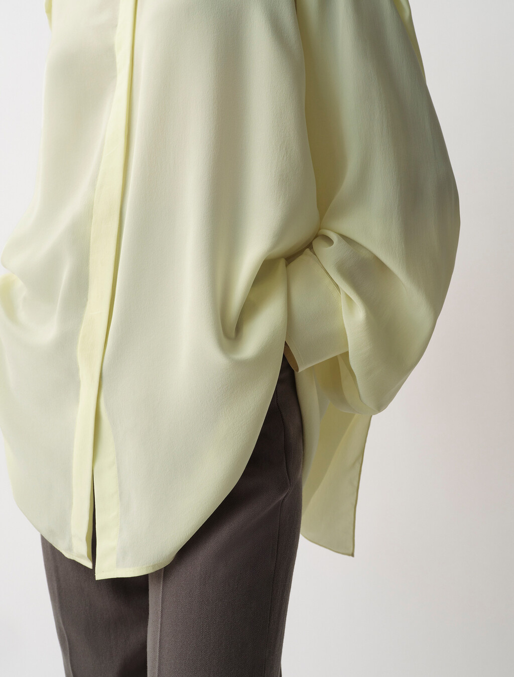 Buy KIKI WOMENS DRAPED SHIRT in color Lemon