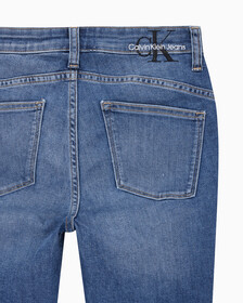 Buy 여성 하이라이즈 바디 스키니핏 미드 블루 앵클 37.5 데님 in color MID BLUE BACK EMBRO