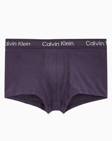 Buy 남성 스텐실로고 코튼스트레치 로우라이즈 트렁크 3PK in color BONE WHITE, NIGHTSHADE, COFFEE LIQUEUR