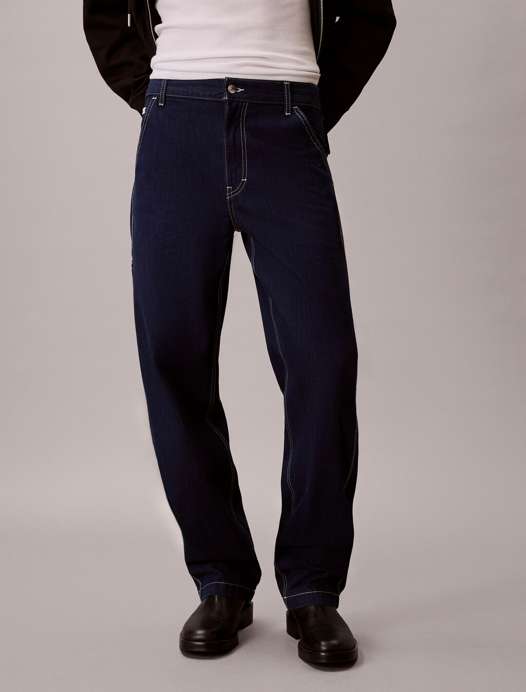 Buy 남성 카펜터 데님 슈리켄 린스 in color Dark blue