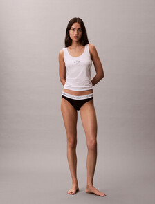 Buy 여성 코튼 스트레치 라운지 GX 탱크 in color WHITE