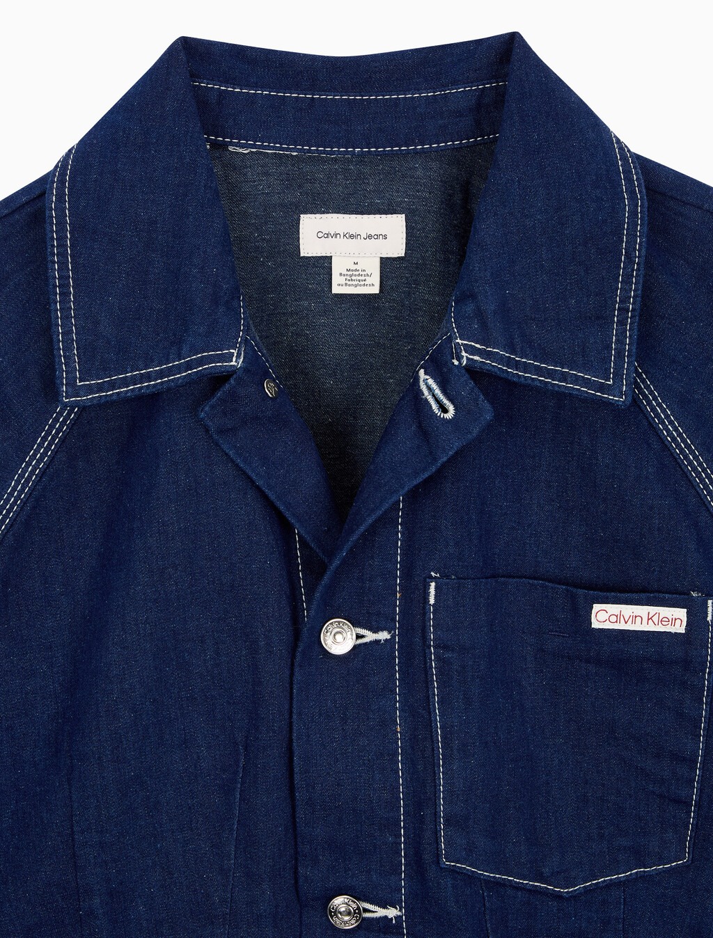 Buy 남성 다트 디테일 워크웨어 린스 데님 자켓 in color Dark blue