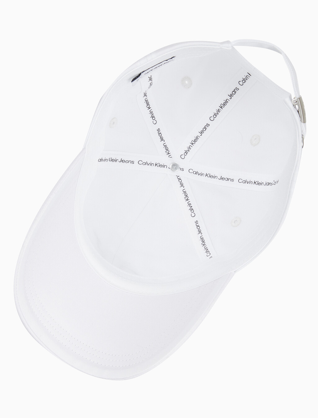 Buy 남녀공용 CKJ 모노그램 엠브로이더리 캡 in color BRIGHT WHITE