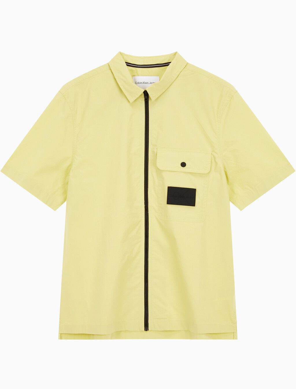 Buy 남성 포플린 집업 반팔셔츠 in color YELLOW SAND