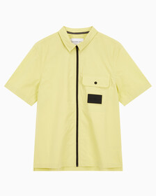 Buy 남성 포플린 집업 반팔셔츠 in color YELLOW SAND