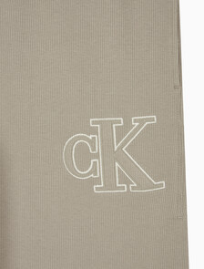 Buy 남성 더블 니트 립 로고 조거 팬츠 in color VINTAGE KHAKI