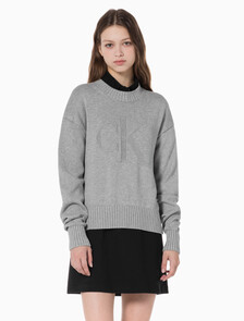 Buy 여성 인타르시아 루즈 스웨터 in color GREY