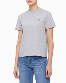 Buy 여성 릴렉스핏 아카이브 로고 크루넥 반팔 티셔츠 in color HEROIC GREY HEATHER CM1BK 08