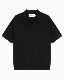Buy 남성 토널 블로킹 폴로 반팔 티셔츠 in color CK BLACK