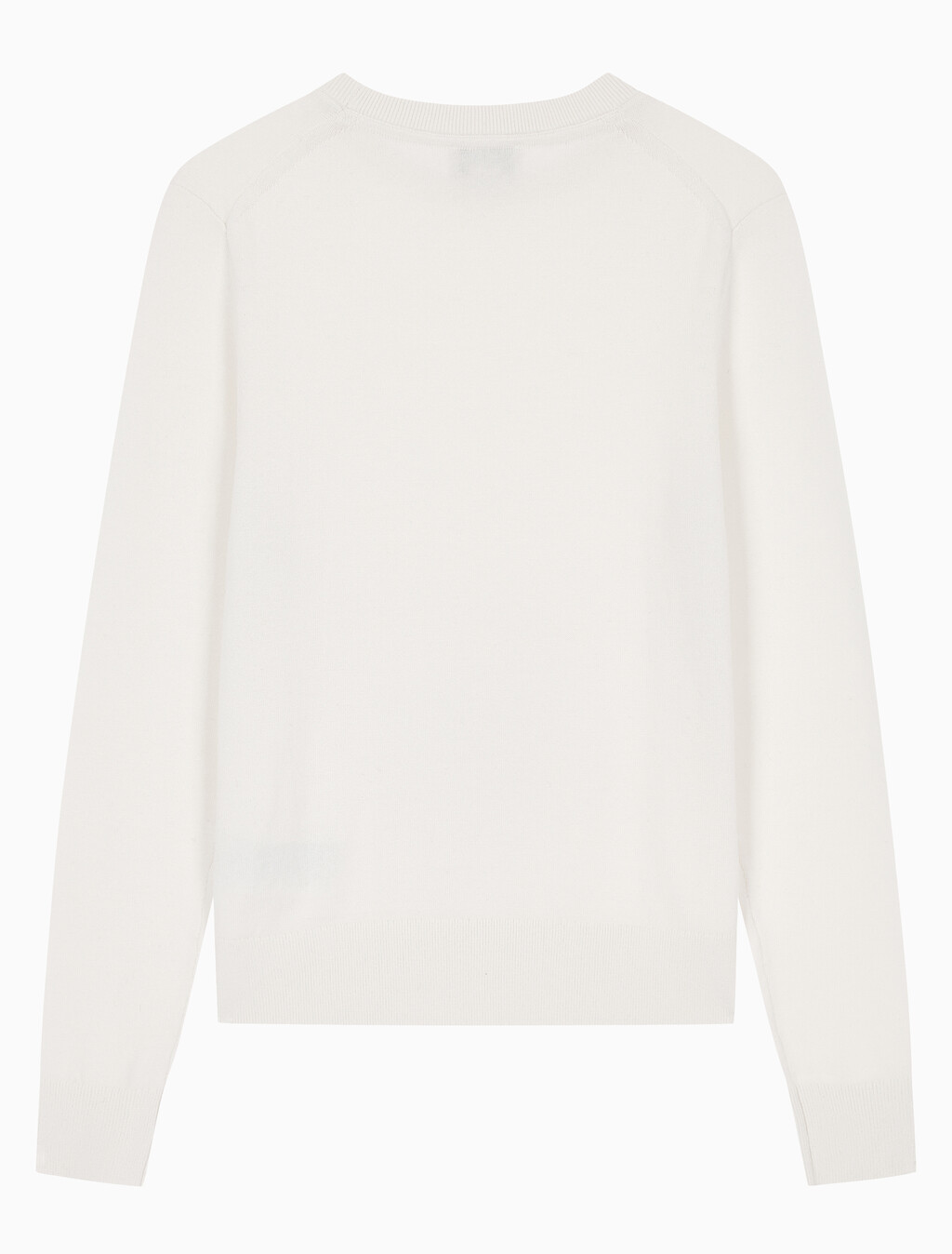 Buy 여성 크루넥 파인 스웨터 in color WHITE