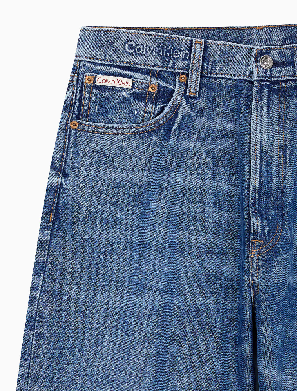 Buy 배기핏 진 in color Mid Blue