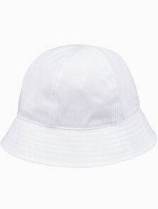 Buy 남녀공용 CK 엠브로이더리 로고 버킷햇 in color BRIGHT WHITE