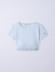 Buy Jung Kook for Calvin Klein 여성 헤리티지 코튼 AF 티셔츠 브라렛 in color ICE FLOW