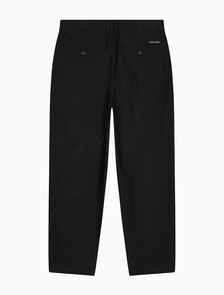 Buy 남성 원턱 크롭 코튼 팬츠 in color CK BLACK