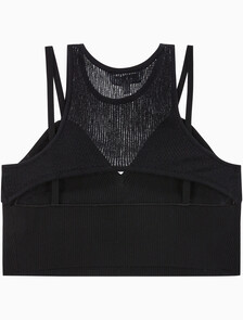 Buy 여성 플레이온 레이어 니트 탱크 in color CK BLACK