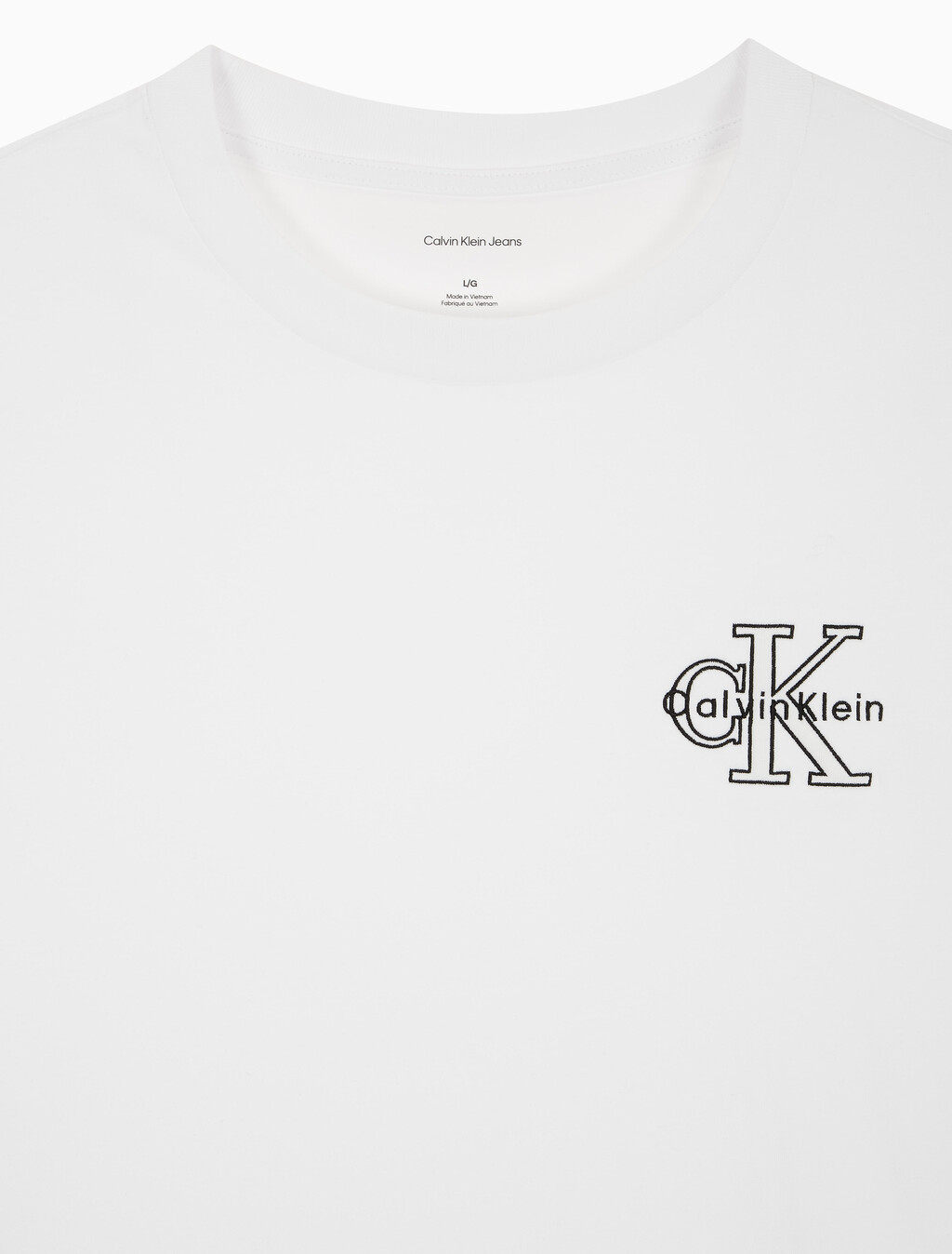 Buy 남성 릴렉스핏 모노그램 로고 반팔 티셔츠 in color BRILLIANT WHITE