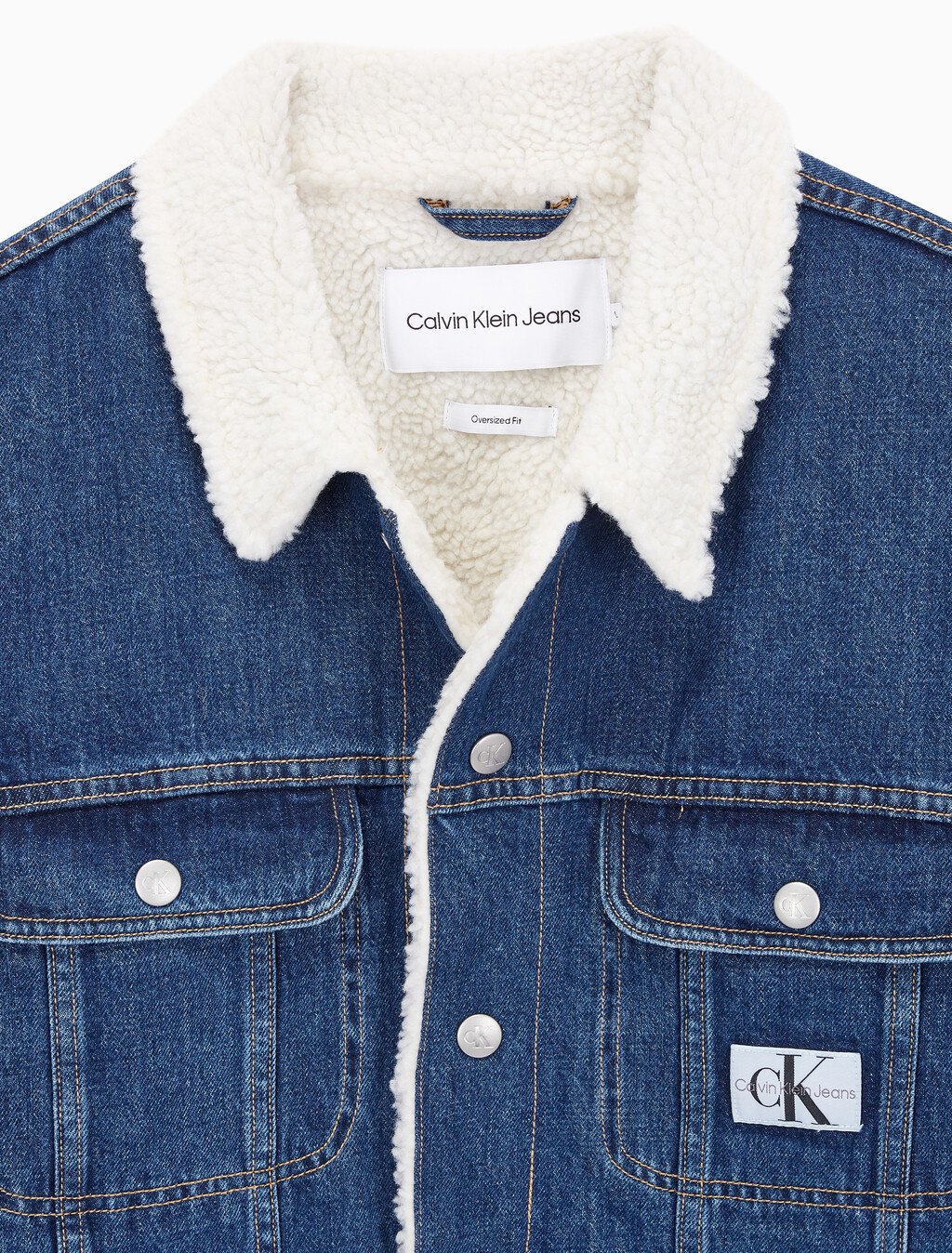 Buy 남성 레귤러 90's 쉐르파 자켓 in color MID BLUE BACK EMBRO