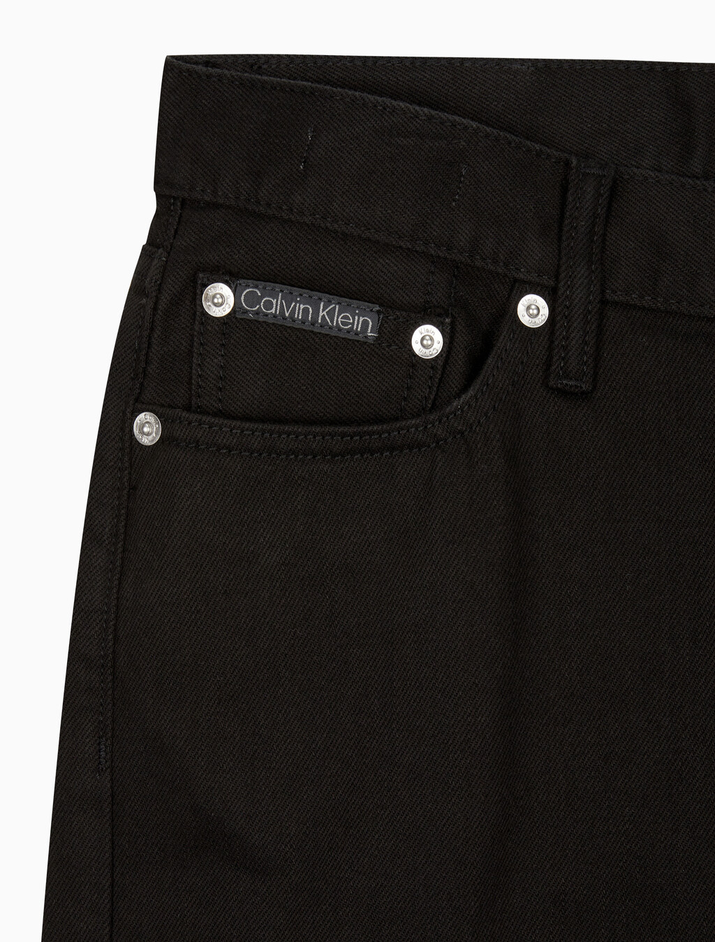 Buy 여성 로우라이즈 스트레이트핏 블랙 데님 in color WASHED BLACK LOGO LACE