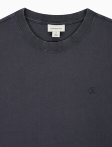 Buy 남성 릴렉스핏 저지 워시 반팔 티셔츠 in color CHARCOAL