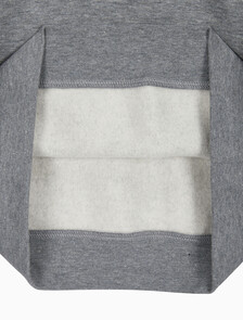 Buy 여성 코튼 모달 플리스 폴로 스웻셔츠 in color MEDIUM GREY HEATHER