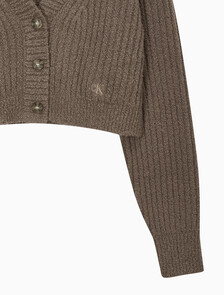 Buy 여성 2 IN 1 셔닐 가디건 in color BROWN