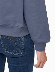 Buy 여성 모노로고 프렌치테리 릴렉스핏 스웻셔츠 in color GRISAILLE