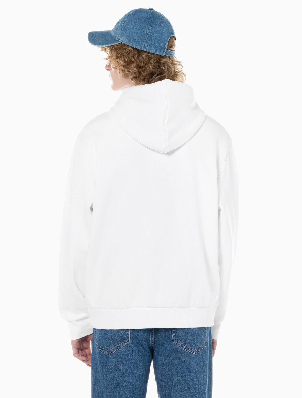 Buy 남성 롱슬리브 아카이브 플리스 후디 in color BRILLIANT WHITE
