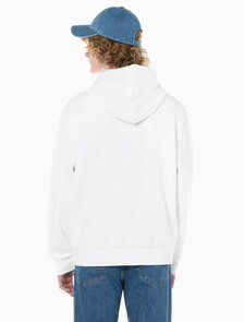 Buy 남성 롱슬리브 아카이브 플리스 후디 in color BRILLIANT WHITE