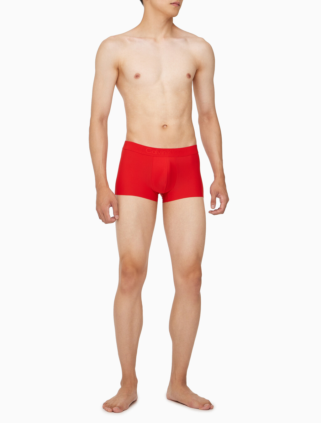 Buy 남성 CK 블랙 마이크로 로우 라이즈 드로즈 in color ROUGE