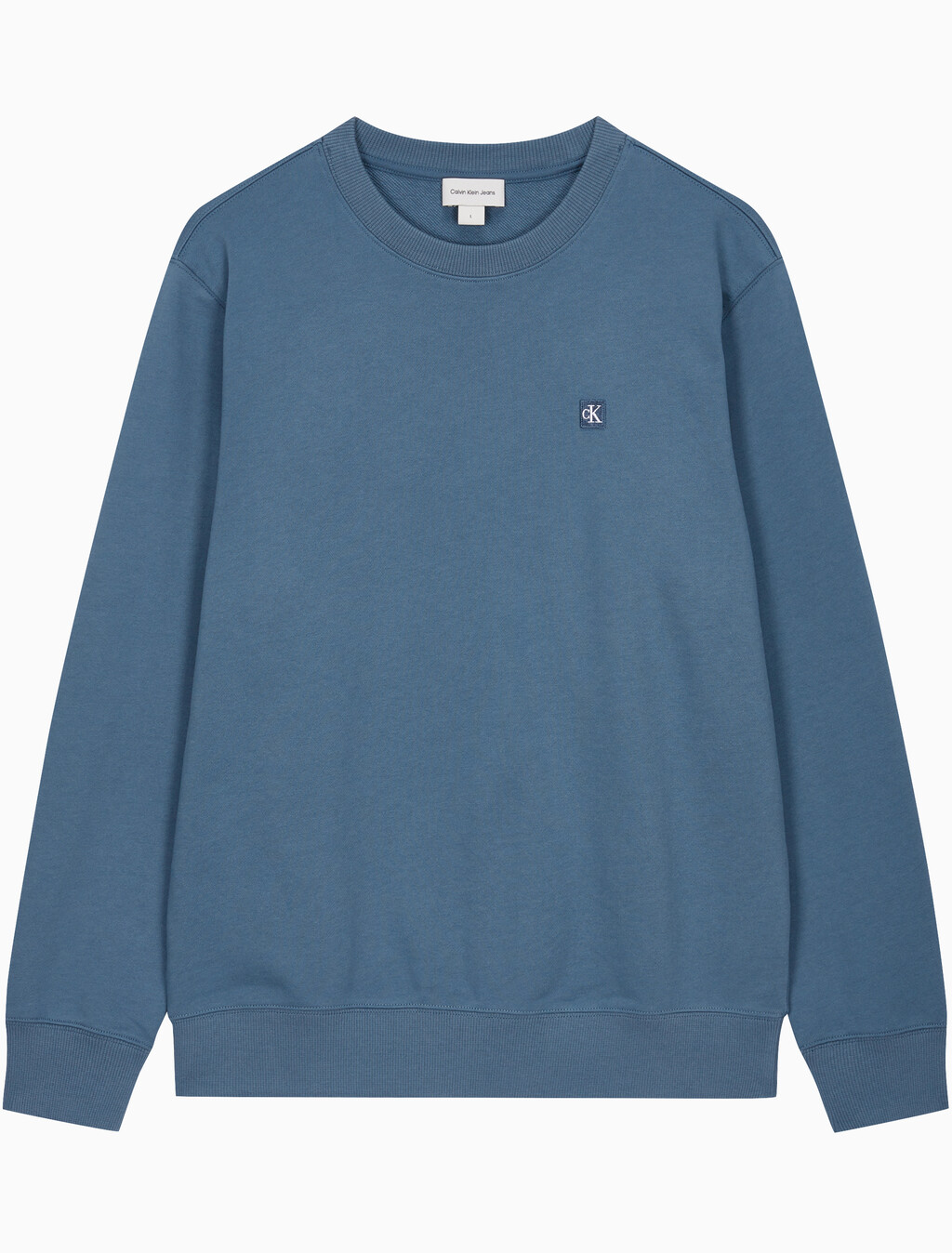 Buy 남성 레귤러핏 CK 뱃지 로고 스웻셔츠 in color BLUE