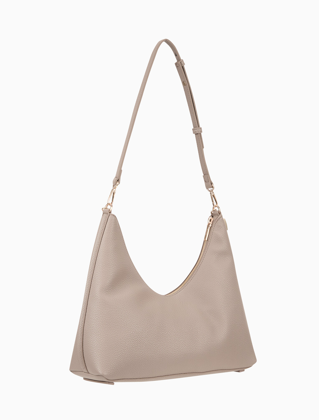 Buy 여성 하드웨어 엠블럼 페블 호보 백 in color Desert Taupe