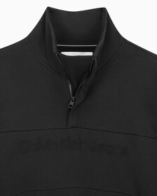 Buy 남성 인스티튜셔널 엠보스드 하프집업 스웻셔츠 in color CK BLACK
