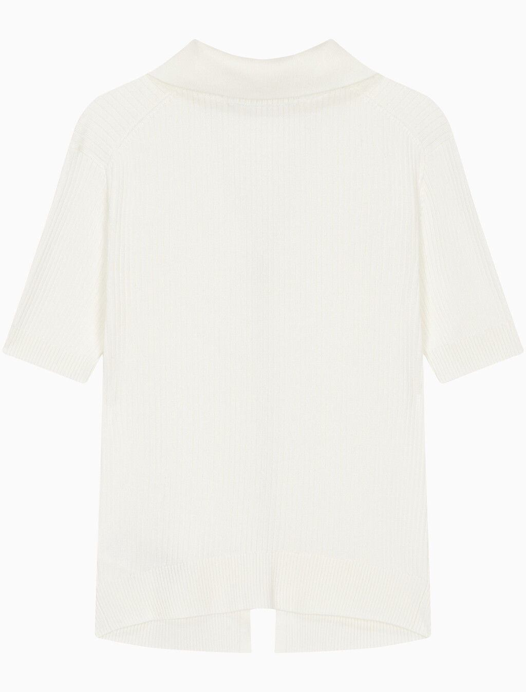 Buy 여성 반팔 집 폴로 스웨터 in color WHITE