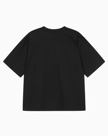Buy 남성 오버사이즈 우븐 포켓 반팔 스웻셔츠 in color CK BLACK
