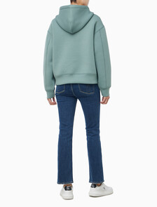 Buy 여성 크롭 오버사이즈 스웻셔츠 in color Mid Green