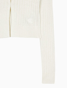 Buy 여성 센슈얼 스트랩 스웨터 가디건 in color WHITE