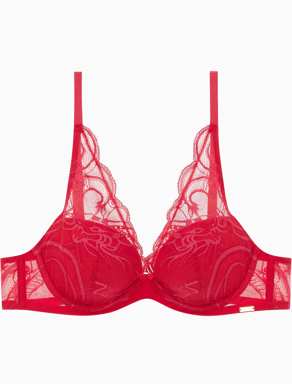 Buy 여성 CK 블랙 드래곤 레이스 AF 플런지 브라 in color ROUGE