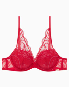 Buy 여성 CK 블랙 드래곤 레이스 AF 플런지 브라 in color ROUGE