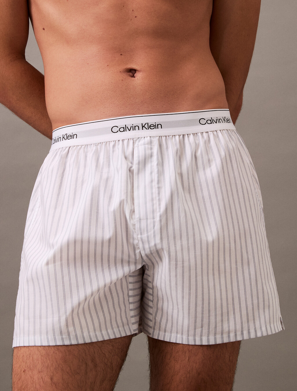 Buy 남성 코튼 포플린 박서 in color STEADY STRIPE GRISAILLE