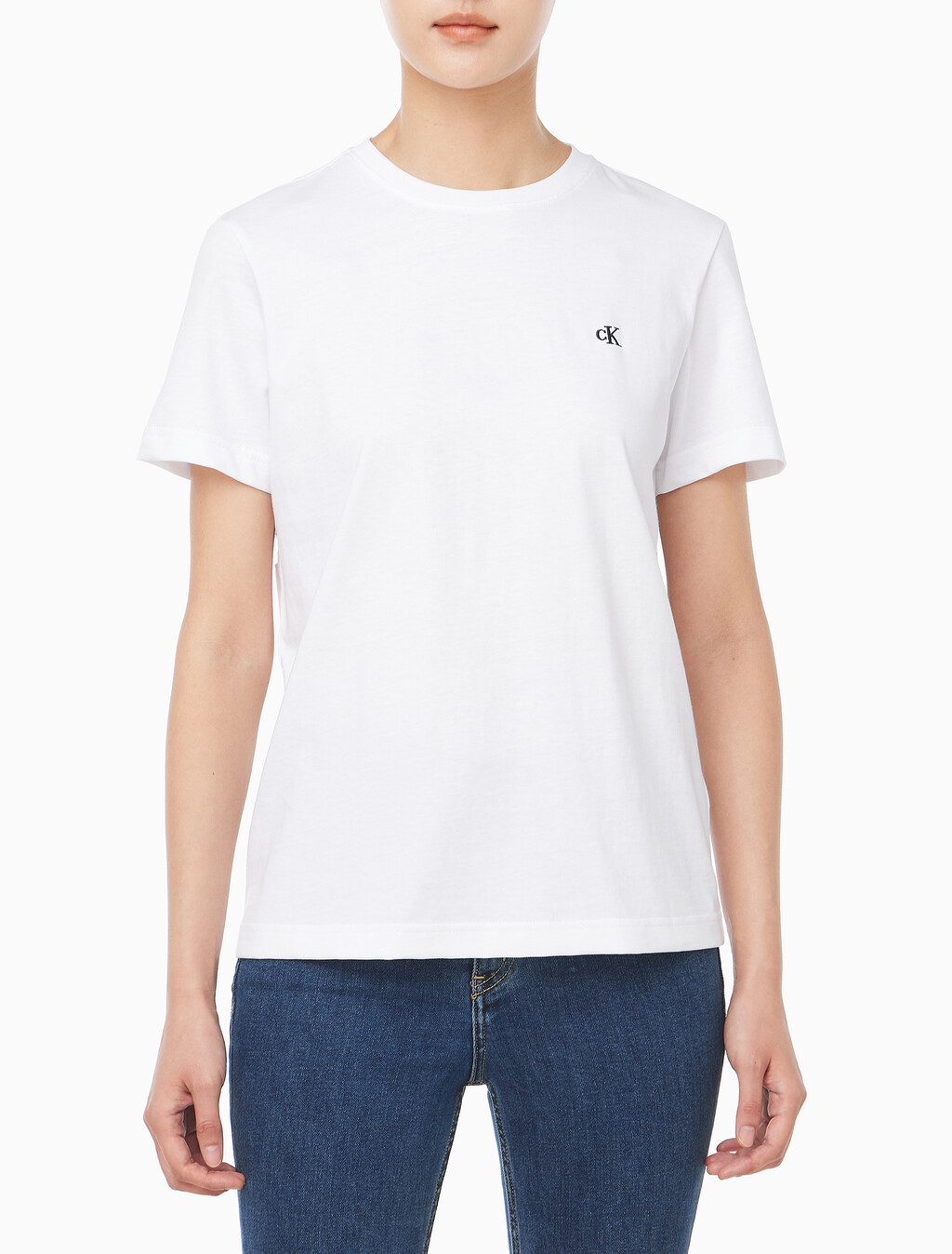Buy 여성 아카이브 저지 크루넥 반팔 티셔츠 in color BRILLIANT WHITE