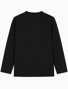 Buy 남성 헤비 코튼 아카이브 로고 긴팔 티셔츠 in color CK BLACK