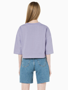 Buy 여성 패션 오버핏 크롭티 in color LAVENDER