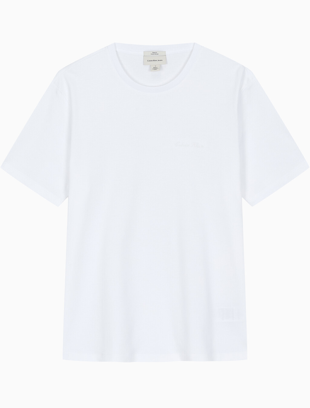 Buy 남성 슬림핏 리퀴드 인터록 클래식 그래픽 티 in color BRIGHT WHITE