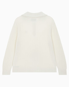 Buy 남성 하프 집업 풀오버 스웨터 in color WHITE