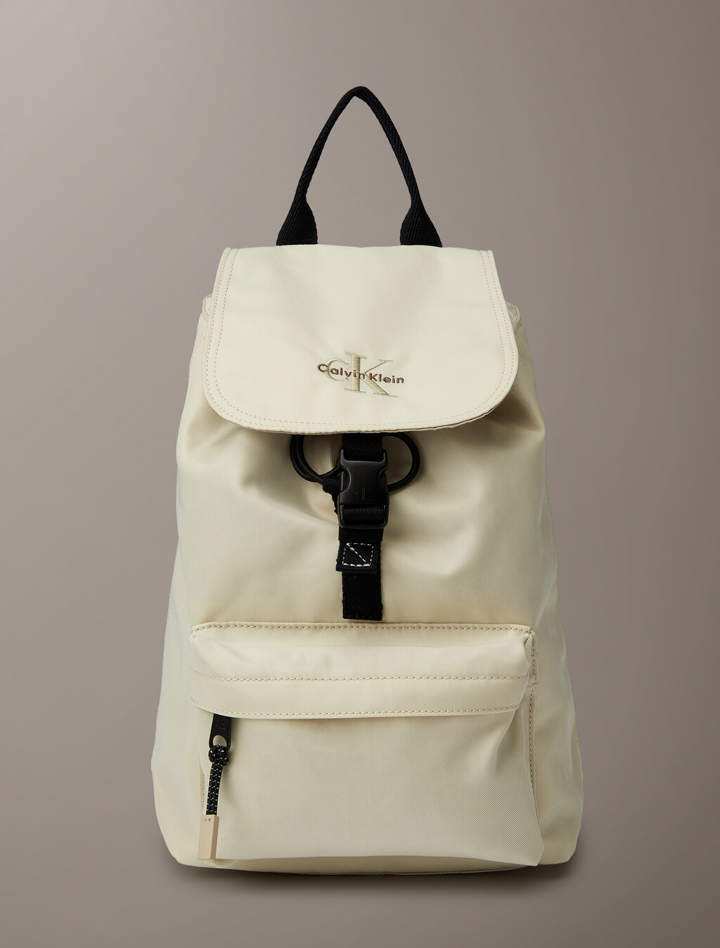 Buy 여성 볼드 로고 나일론 미니 플랩 백팩 in color BONE WHITE