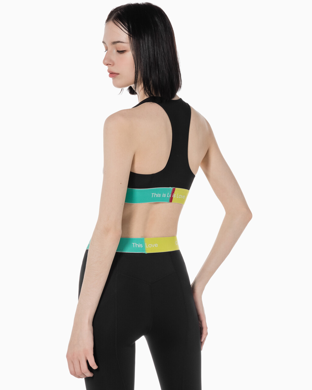Buy 여성 프라이드 미디움 서포트 스포츠 브라탑 in color BLACK