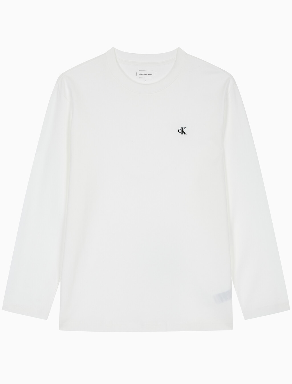 Buy 남성 헤비 코튼 아카이브 로고 긴팔 티셔츠 in color BRIGHT WHITE